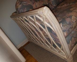 rattan sides and frame sleep sofa.  BUYER MOVES, bring help