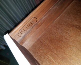 white, wooden bedroom set by Kling Furniture