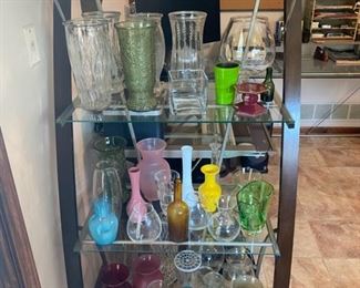 Glass Top 4-Tier Metal Shelf - 60"H x 30"W x 17"D - WAS $75 NOW $50