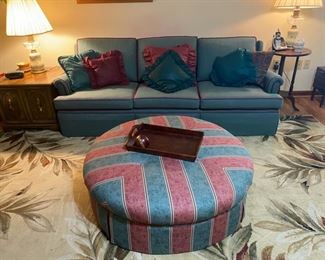 Upholstered Sofa & Ottoman