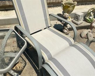 5PC Patio Set - 2 x Chairs + 2 x Ottoman + 1 x Hexagon Glass Top Table - WAS $125 NOW $75