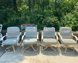 4 x Swivel Rocker Outdoor Chairs - WAS $80 NOW $50
