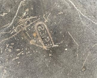 Antique tin tole stenciled bread box. Measures 16" W x 12" D x 13" H. Photo 2 of 2. 