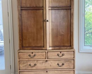 Burton-Ching Fine Reproductions George III style media cabinet. Measures 45" W x 24" D x 84" H. Photo 1 of 3.