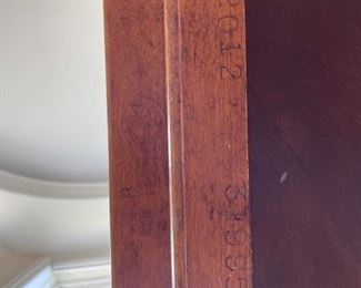 Rose Tarlow Melrose House triangle accent table with two shelves.  Measures 33" x 33" X 30" H. Photo 2 of 2. 