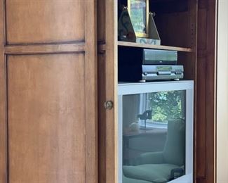 Burton-Ching Fine Reproductions George III style media cabinet. Measures 45" W x 24" D x 84" H. Photo 3 of 3.