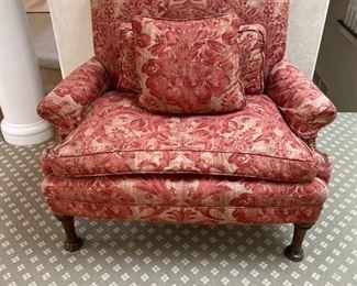 Set of two upholstered Bergere chairs. Each measures 43"W x 32" D. Photo 1 of 2.