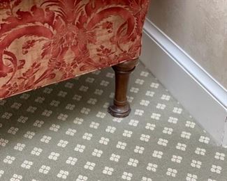 Set of two upholstered Bergere chairs. Each measures 43"W x 32" D. Photo 2 of 2.