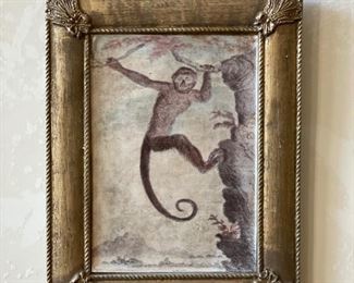 Set of 4 framed monkey prints. Each measures 5' x 8'. Photo 4 of 4. 