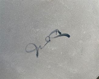 Ceramic chip and dip platter signed by artist. Photo 2 of 2. 