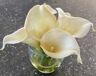 Faux cala lily vase. 