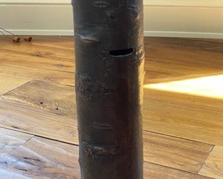 Ceramic faux birch vase. 
