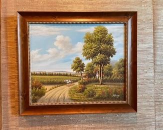 Oil painting signed by artist. Measures 30" W x 25" H. Photo 1 of 2. 