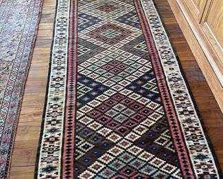 Vintage Hammale Kilim runner. Measures 9' 8" x 2' 8". Photo 1 of 2. 