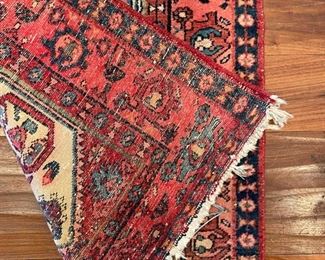 Vintage Persian runner from central west Iran. Measures 9' 8" x 2' 8". Photo 2 of 3. 