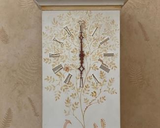 Vintage hand-painted floor clock. Measures 79" H x 12" W x 9" D. Photo 1 of 3.