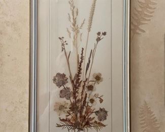 Dried flower wall art. Measures 9" W x 16" H. 