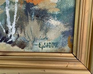 Framed Aspen oil painting. Signed by artist. Measures 20" W x 24" H. Photo 2 of 2. 