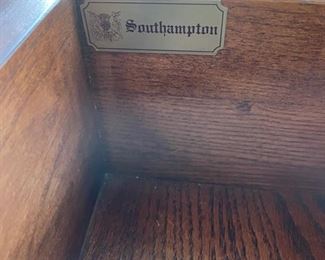 Southampton Two-Drawer Side Table. Measures 26" W x 16" D x 29"H. Photo 2 of 2. 