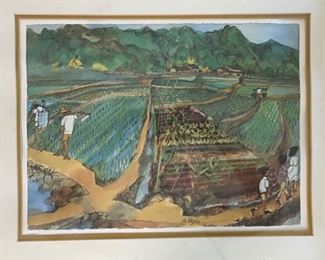 Watercolor and pen artwork. 