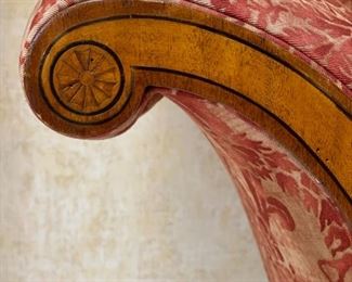 Southwood Furniture upholstered camelback chair. Photo 2 of 3. 