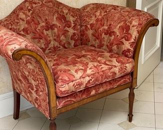 Southwood Furniture upholstered camelback chair. Photo 1 of 3. 