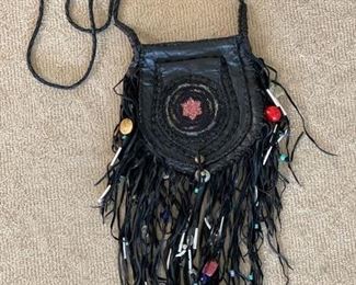 Indigenous People leather handbag - 3 available. Photo 1 of 3.