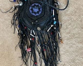 Indigenous People leather handbag - 3 available. Photo 3 of 3.