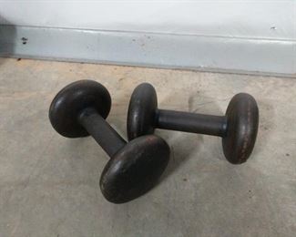 Two Healthways solid iron 15 pound weights. https://ctbids.com/#!/description/share/1012608