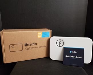 New in Box! Rachio Smart Sprinkler Controller Generation 2 for up to 16 zones. Let this system decide when and how much to water your lawn as it automatically adapts to changing weather and seasons. Easy installation instructions included. This item has fabulous reviews online. https://ctbids.com/#!/description/share/1012729