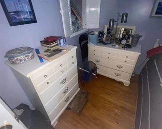 White painted chests $145-200 ea