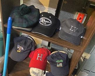 LOTS of men's hats and Tee Shirts 