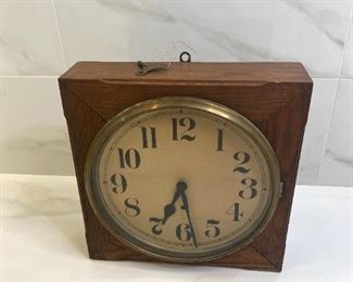 1930's school clock with key