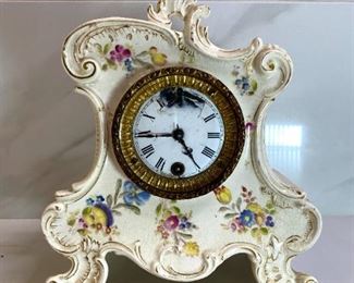 USA Ansonia Porcelain Clock
