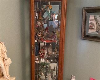 Walnut curio cabinet