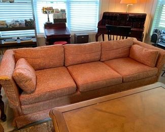 	#28	Mid century Henredon sofa 87"L. As is fabric.	 $50.00 		
