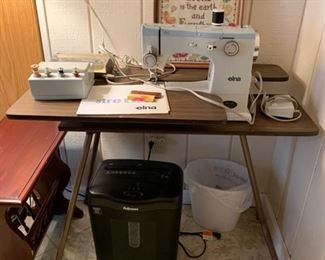 	#32	Vintage Elna SU sewing machine 	 SOLD		
#33	Vintage laminate top folding sewing table 36"x20"x29.5"	 $45.00 		