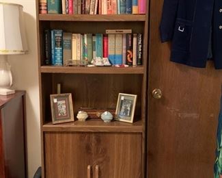 	#39	Laminate bookshelf with cabinet 28"x11.5"x71" 2@$45 each	 		
