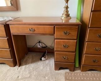 	#49	Desk with 4 drawers 38"x18"x30"	 $40.00 		