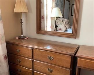 	#50	Dresser with mirror and 6 drawers 49"x18"x30"	 $75.00 		