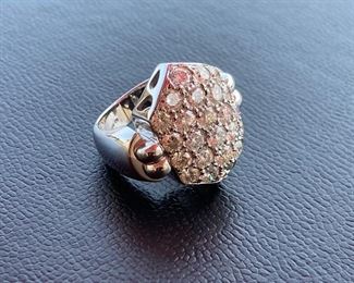 Lot #003---14kw Diamond Ring, total diamond weight: 3.38ct, price: $2,410