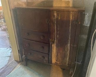 Fixer upper wood cabinet