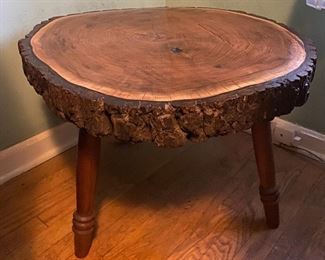 Live edge side table