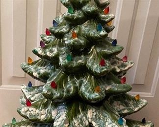 22” vintage ceramic Christmas tree
