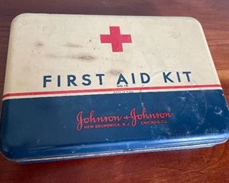 Vintage First Aid Kit metal