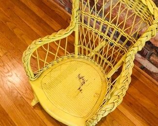 Antique Small Wicker Chair