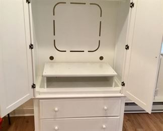 BEAUTIFUL WARDROBE/ENT. CENTER WITH TWO DRAWERS