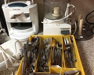 Flatware, Cuisinart Food Processor, Electric Can Opener