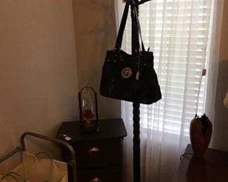 Hall tree, laundry basket