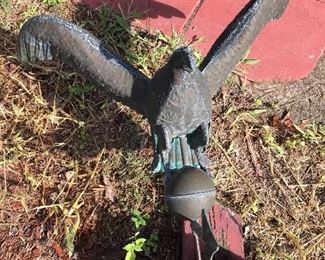 Copper eagle weather vane